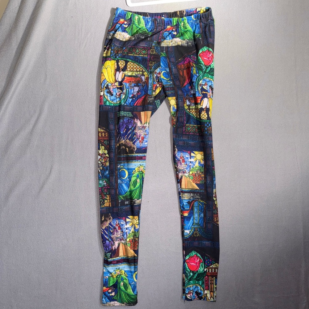 Disney Beauty and the Beast Stained Glass Leggings Disney Disneycore Artistic